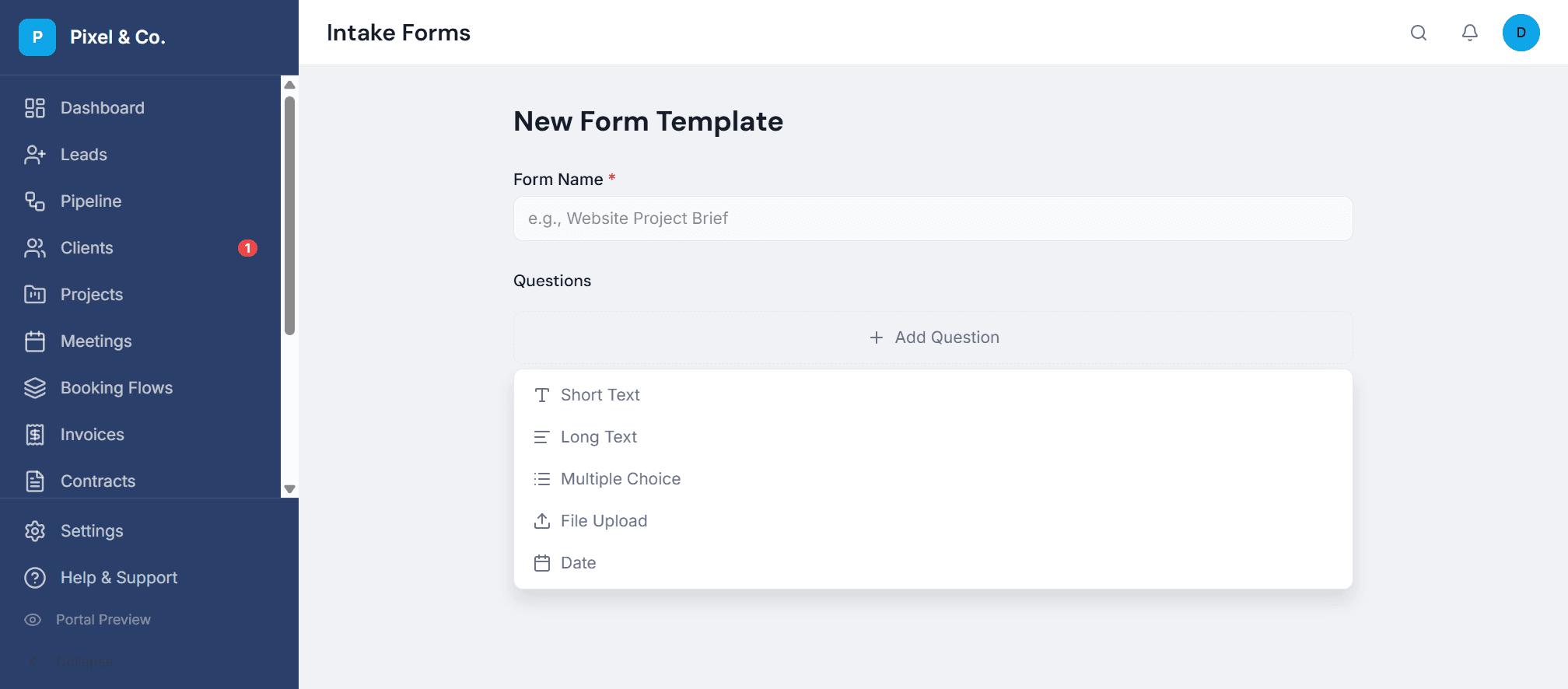 Frelvo intake forms